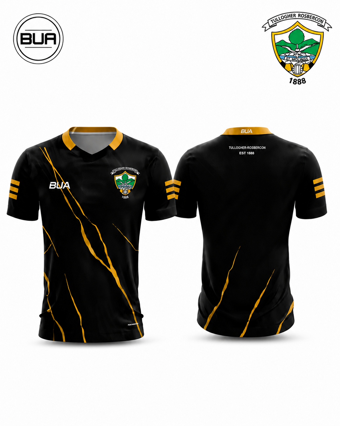 Tullogher-Rosbercon GAA Black & Amber Training Top (PRE ORDER)