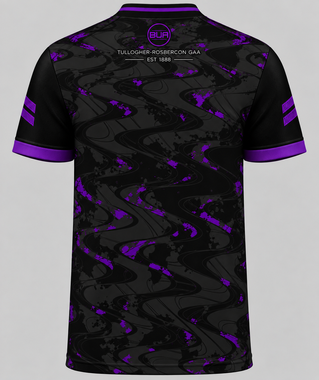 Tullogher-Rosbercon GAA Black and Purple Training Jersey (PRE ORDER)