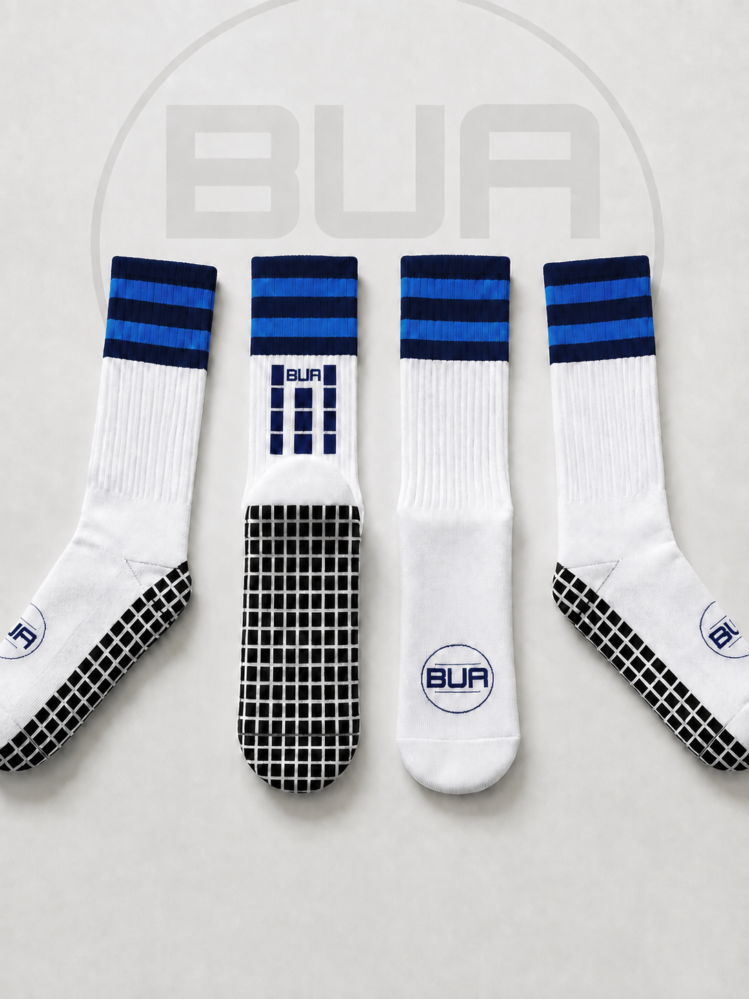 Navy and Blue Grip Socks
