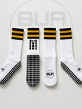 Black and Amber Grip Socks