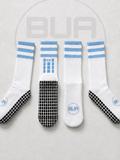 Sky Blue and White Grip Socks